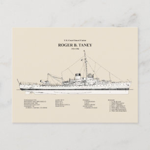 Cartão Postal USCG Roger B. Taney whec-37 - SBD