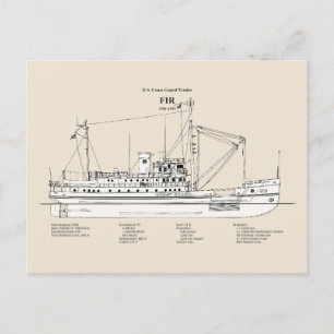 Cartão Postal USCG Tender Fir wlm- 212 - SBD