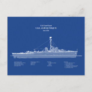 Cartão Postal USCG USS Albuquerque PF- 7 - ABD