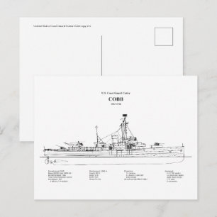 Cartão Postal USCGC Cobb wpg-181 - BD