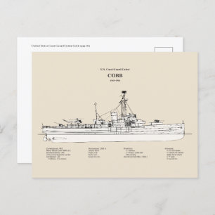 Cartão Postal USCGC Cobb wpg-181 - SBD