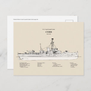Cartão Postal USCGC Cobb wpg-181 - SBD