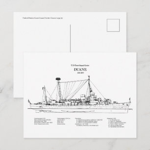 Cartão Postal USCGC Duane wpg-33 - BD