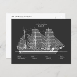 Cartão Postal USCGC Eagle wix-327 - PD