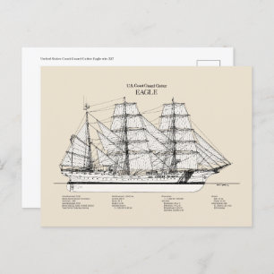 Cartão Postal USCGC Eagle wix-327 - SBD