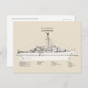 Cartão Postal USCGC Eastwind wagb-279 - SBD