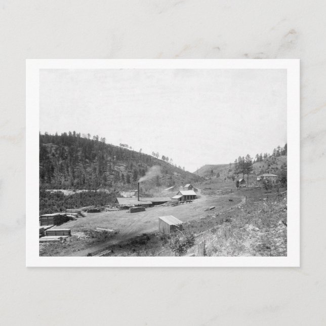 Cartão Postal Usina de Serras de Dobbin na Fotografia das Colina (Frente)