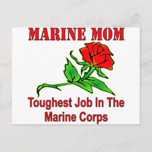 Cartão Postal USMC Marine Mamãe É O Trabalho Mais Duro Do Corp