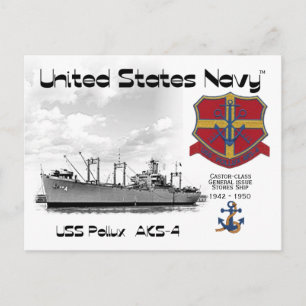 CARTÃO POSTAL USO POLLUX AKS-4 GENERAL ISSUE STORES SHIP