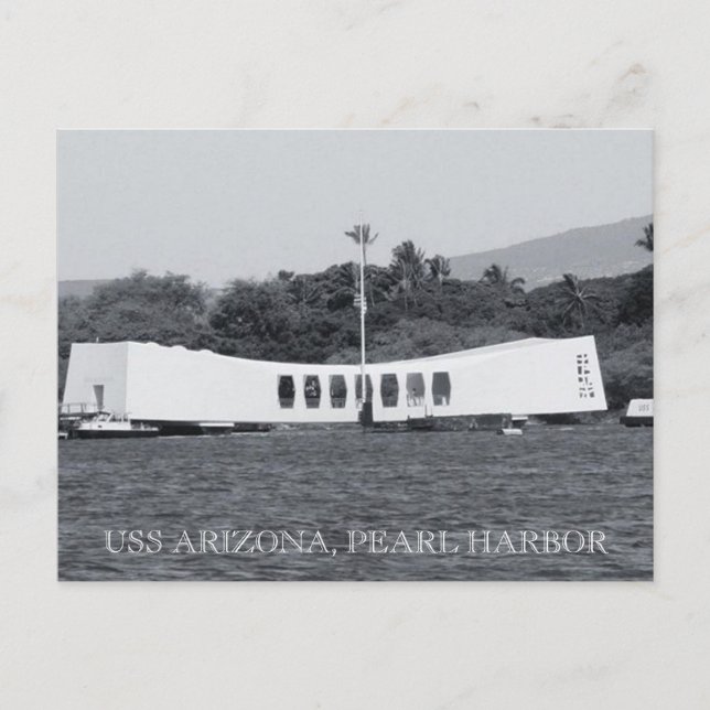 Cartão Postal USS Arizona Pearl Harbor (Frente)