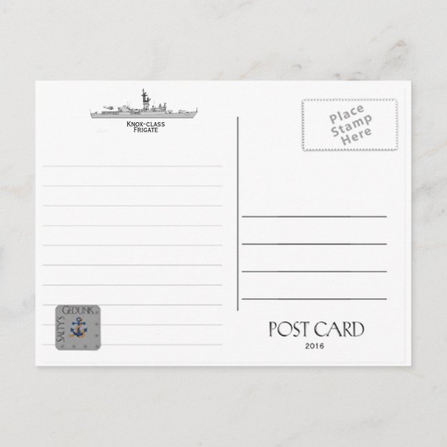 CARTÃO POSTAL USS BOWEN DE-1079 /FF-1079 FRIGATE POSTCARD (Verso)