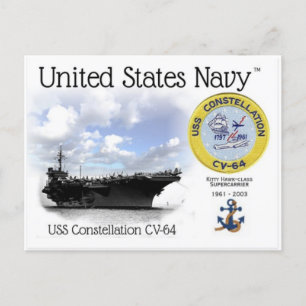 Cartão postal USS CONSTELLATION CV- 64 AIRCRAFT