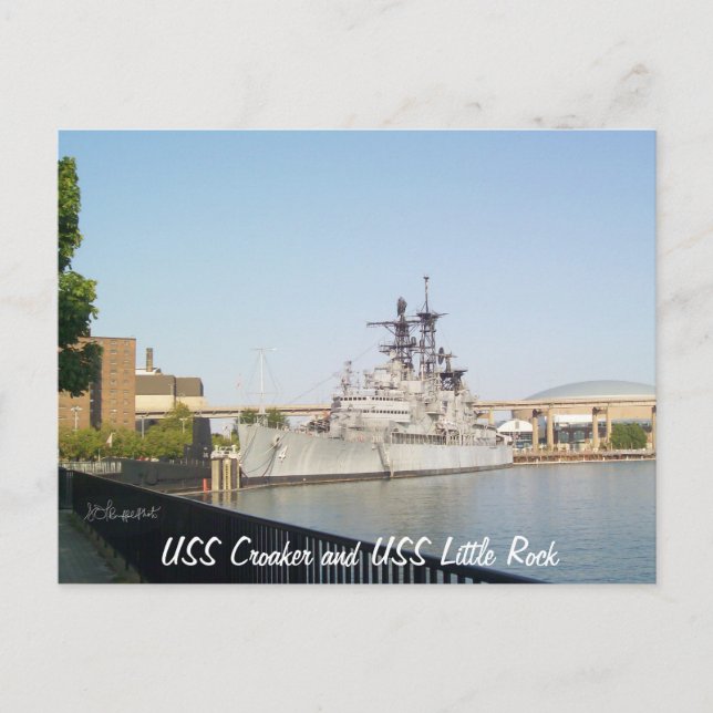 Cartão Postal USS Croaker e USS Little Rock (Frente)