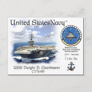 Cartão Postal USS DWIGHT D. EISENHOWER CVN- 69 Cartão-postal