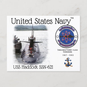 CARTÃO POSTAL USS HADDOCK SSN-621 CARTÃO-POSTAL DO SUBMARINO