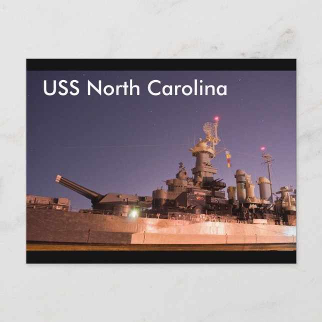Cartão Postal USS North Carolina (Frente)