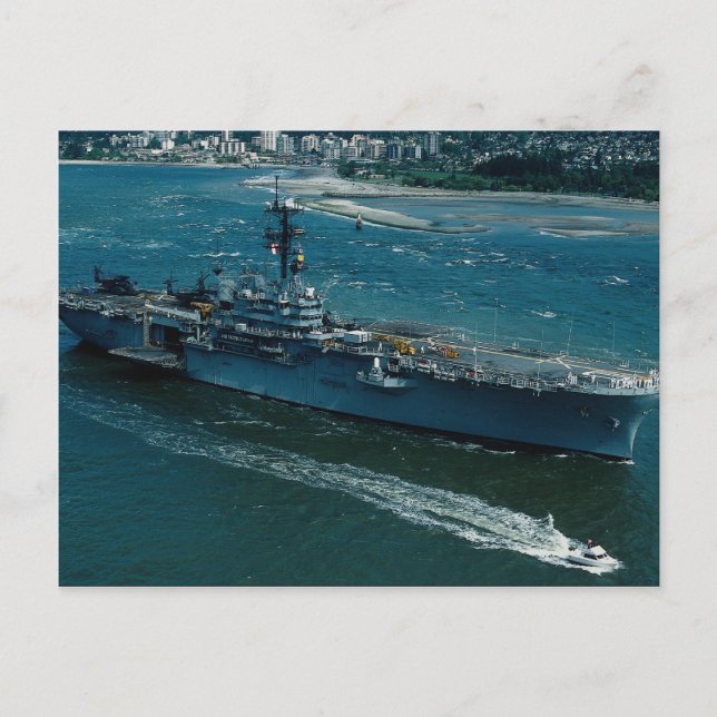 Cartão Postal USS Tripoli", navio de ataque Helicóptero LPH 10 (Frente)