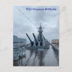 Cartão Postal USS Wisconsin Battleship