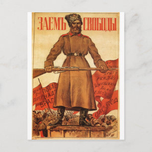 Cartão Postal USSR CCCP Guerra Fria União Soviética de Propaga