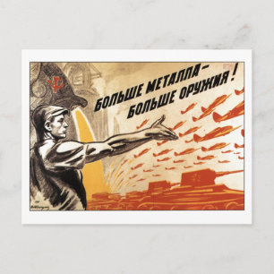 Cartão Postal USSR CCCP Guerra Fria União Soviética de Propaga