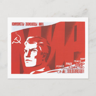 Cartão Postal USSR CCCP Guerra Fria União Soviética de Propagand