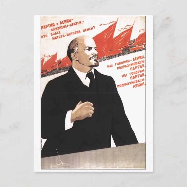 Cartão Postal USSR CCCP Guerra Fria União Soviética de Propagand (Frente)