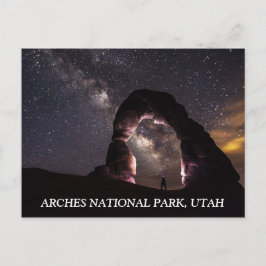 Cartão Postal Utah Delicate Arch - estrelas da noite leiteiras
