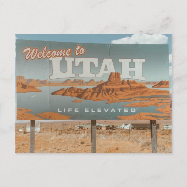 Cartão Postal Utah Life Elevada (Frente)