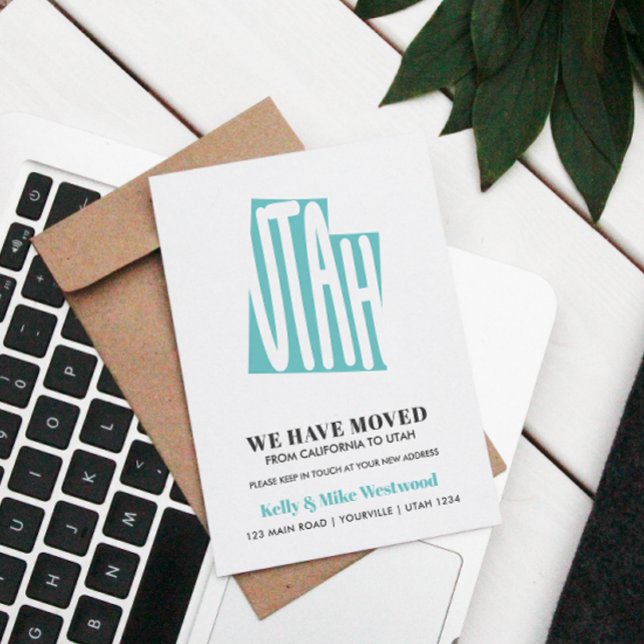 Cartão Postal UTAH Mudamos Novo endereço Nova Casa (Criador carregado)