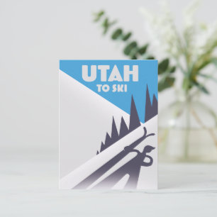 Cartão Postal Utah Para Esquiar