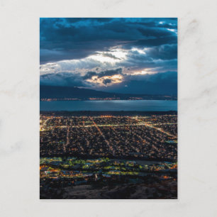 Cartão Postal Utah Valley E Provo Em Sunset