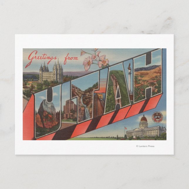 Cartão Postal UtahLarge - Letra ScenesUtah (Frente)