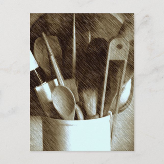 Cartão Postal Utensílios de cozinha (Frente)