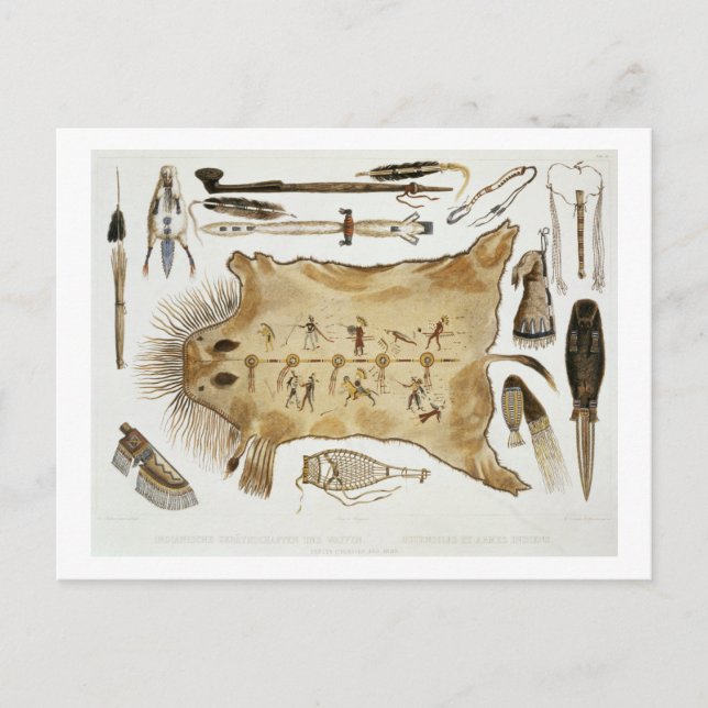Cartão Postal Utensílios e armas indianos, placa 21 do volume 2  (Frente)