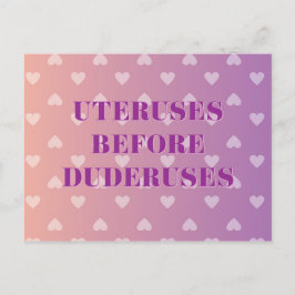 Cartão Postal Uterus Heart Ombre