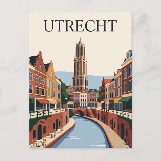 Cartão Postal Utrecht Holanda (Frente)