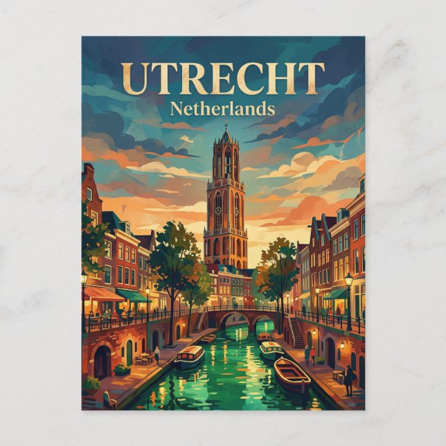 Cartão Postal Utrecht Holanda (Frente)