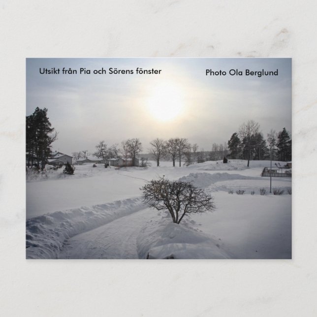 Cartão Postal Utsikt från Pia och Sörens fönste... (Frente)