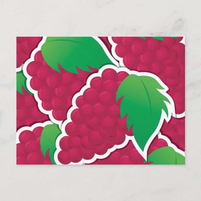 Cartão Postal Uvas vermelhas funerárias (Frente)