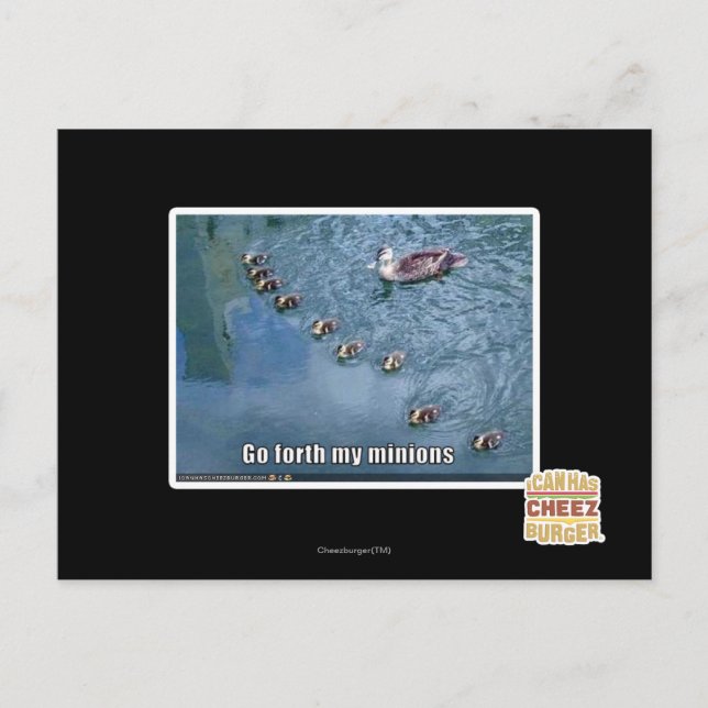 Cartão Postal Vá em frente, meus milhões (Frente)