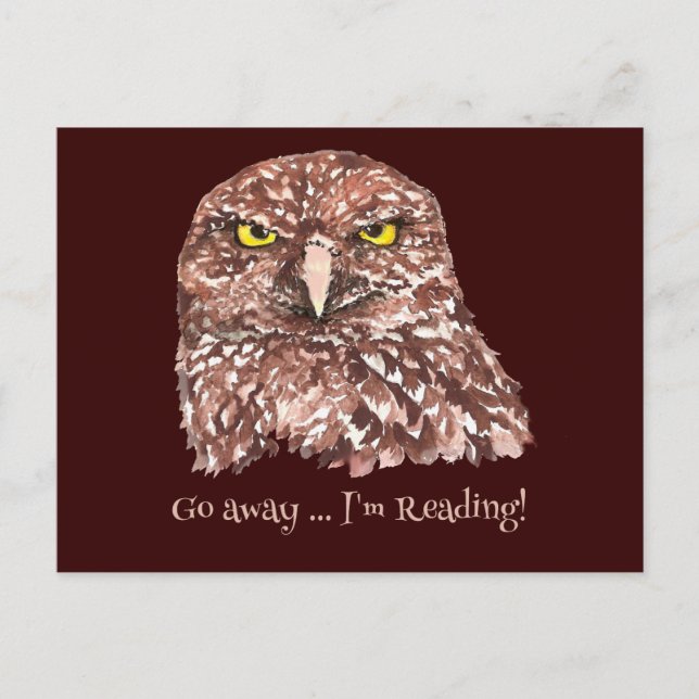 Cartão Postal Vá embora, estou lendo citação divertida para aman (Frente)