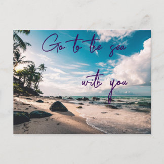 Cartão Postal Vá para o mar