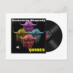 Cartão Postal Vaca de Highland escocesa. Moohemian Rhapsody