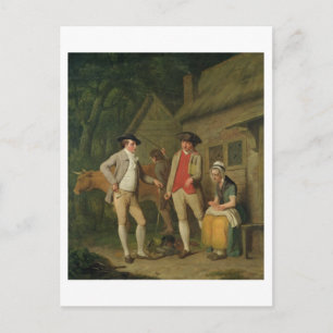 Cartão Postal Vaca e bens de viúva Costard, distraídos para im