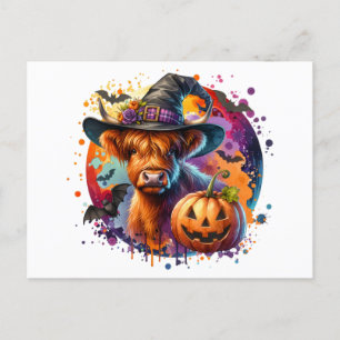 Cartão Postal Vaca Halloween