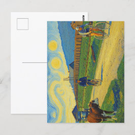 Cartão Postal Vaca Observando Jules Buysse Tour de France 1926