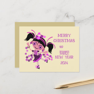 Cartão Postal VACAÇÃO DE CRISTMAS feliz ANO NOVO A GANHAR O DESE