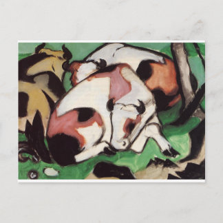 Cartão Postal Vacas em repouso de Franz Marc