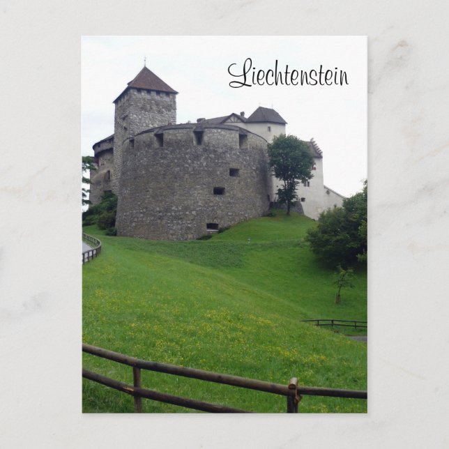 Cartão Postal vaduz castle liechtenstein (Frente)