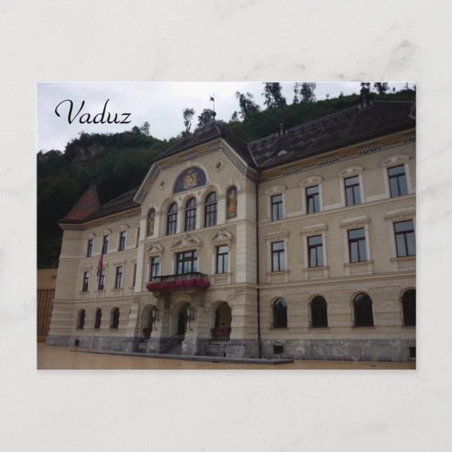 Cartão Postal vaduz govt bldg (Frente)